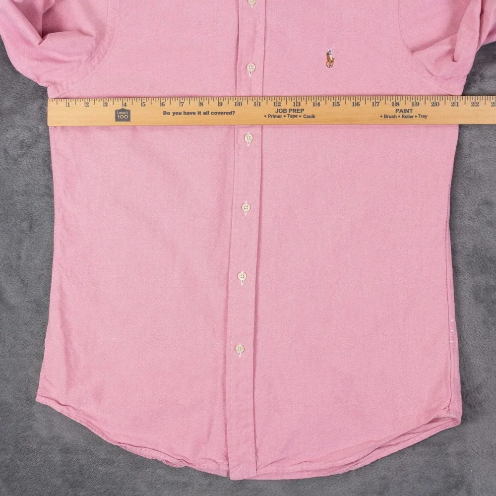 Polo Ralph Lauren Shirt Classic Fit Mens M Light Red Oxford Button Down Logo